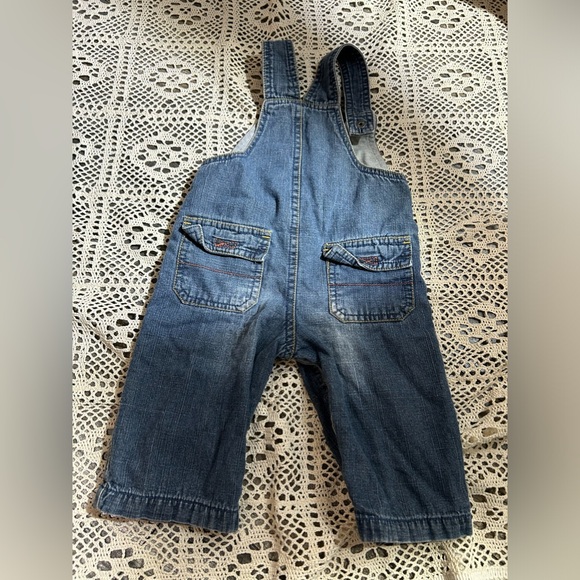 Please Mum jersey lined denim overalls size 6 months - Picture 4 of 13